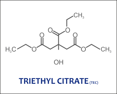 Chemical Structure of TRIETHYL CITRATE (TEC - Natural) CAS NO. 77-93-0